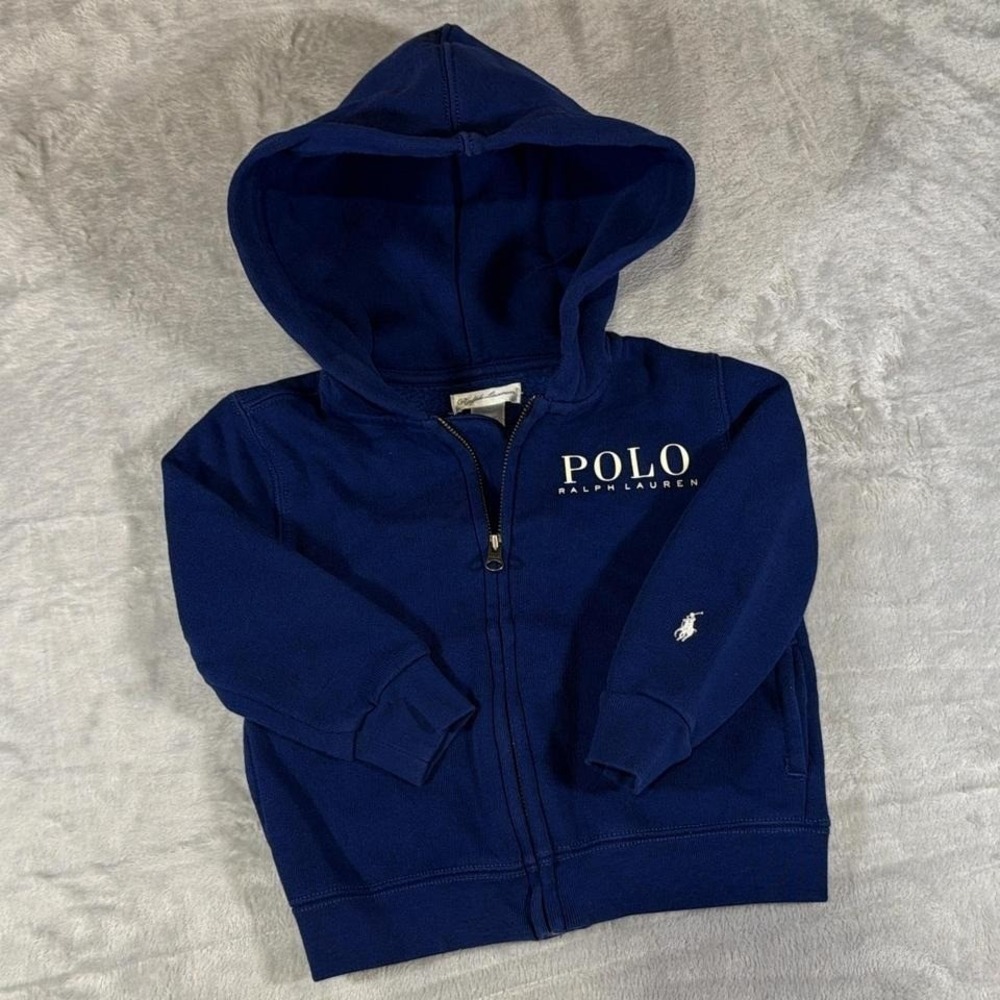 Ralph Lauren Polo Zip Hoodie | Navy Blue | Baby Size 18M